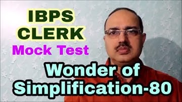 Simplification Questions-80 Mission IBPS CLERK Mock Test #Amar Sir
