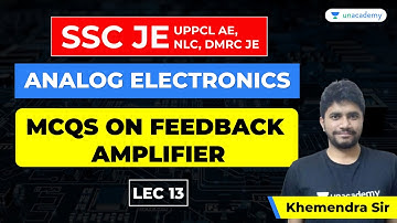 Analog Electronics | Lec 13 | MCQs on Feedback Amplifier | SSC JE Electrical Exam, UPPCL AE etc