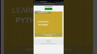 Learning Python Course