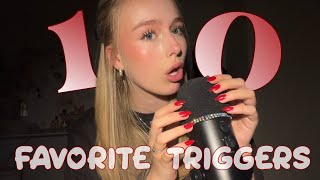 ASMR MY 10 FAVORITE TRIGGERS ~ shoe tapping, trigger words, visual triggers, mouth sounds