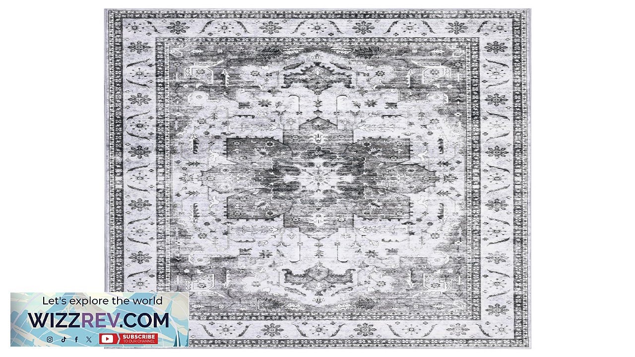 Garvee 9x12 Area Rugs for Living Room Soft Vintage Geometric Floral