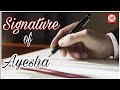 Ayesha Name Signature Styles | Signature of "Ayesha " by | Dr.Ali Hassan |