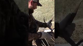 YOUTH STATE RECORD forked horn. Great shooting Wyatt! #deerhunting #bornandraisedoutdoors