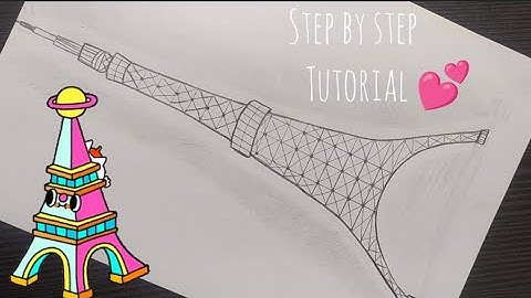 Tower drawing / Tokyo Tower drawing / Japan famous monument drawing / how to draw tower easy