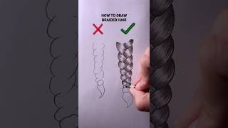 HOW TO DRAW BRAIDED HAIR | DRAWING TUTORIAL ✍🏽 #shorts #drawing #drawingtutorial