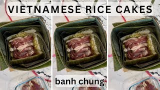 Detailed recipe video of banh chung/ Vietnamese rice cake for lunar new years