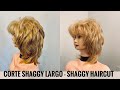 Corte shaggy largo con flequillo  shaggy haircut