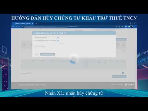 Video TNCN03 - HƯỚNG DẪN HỦY CHỨNG TỪ ĐIỆN TỬ KHẤU TRỪ THUẾ... - youtube