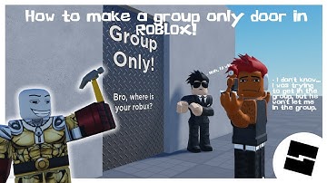 How to make a Group Only Door in Roblox (Using my kit!) | 2024