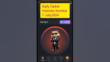 Hamster Kombat Daily Cipher Today| Morse code 7 July,2024 #hamsterkombat #dailycipher #morsecode