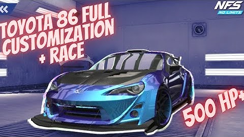 NFS No Limits : TOYOTA 86 Full customization + race