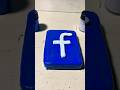 HANDMADE FACEBOOK LOGO WITH CLAY | CREATIVE CLAY ART TUTORIAL  #short