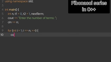 FIBONACCI SERIES in C++  | Coding #coding