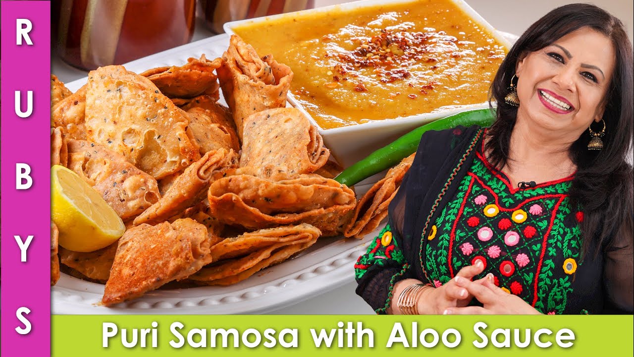 Puri Samosa With Aloo Ka Sauce Perfect For Iftar Recipe In Urdu Hindi Rkk