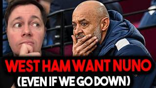 Nuno WON'T Be Sacked if West Ham Get Relegated | the Premier League Relegation Battle