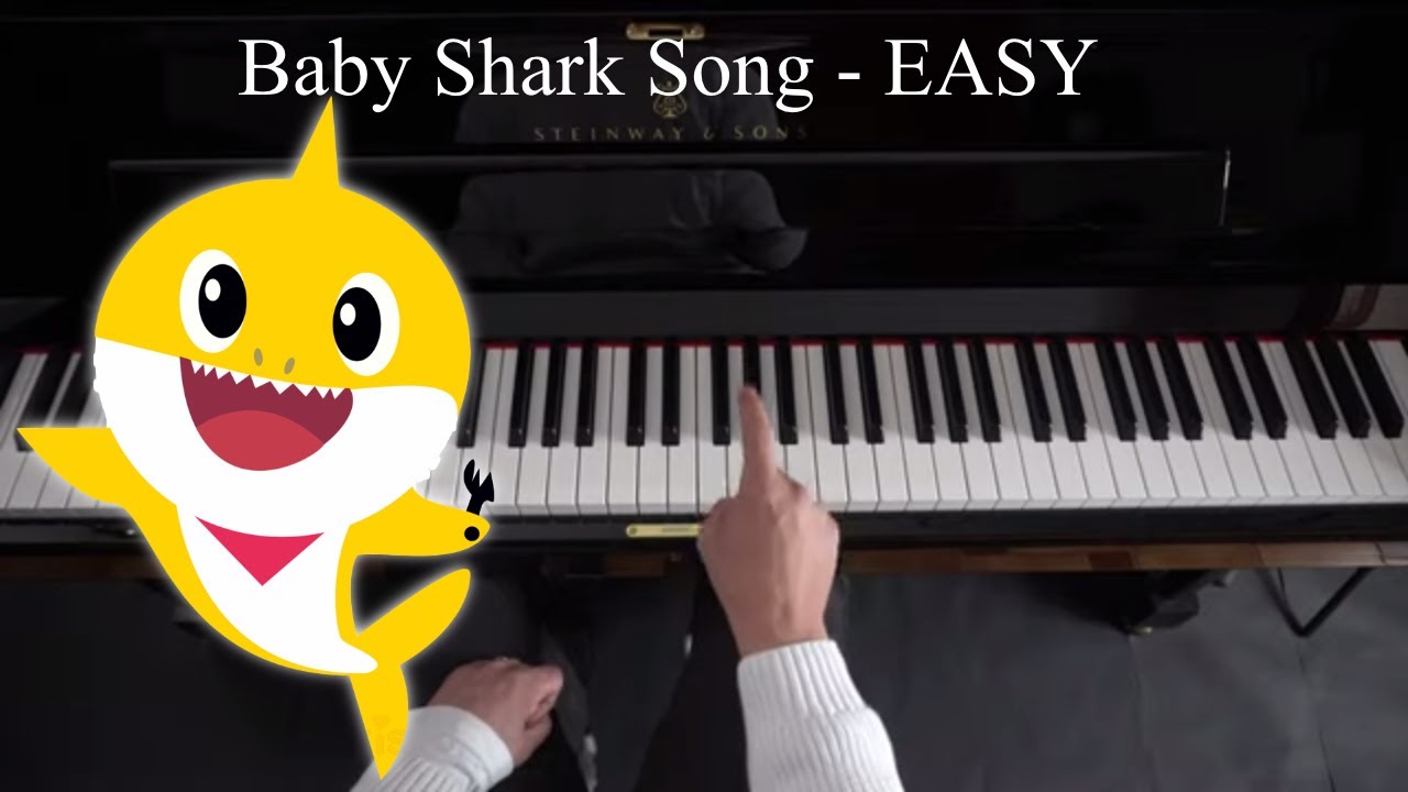 Baby Shark Song Easy Piano Tutorial Youtube - roblox baby shark piano sheet