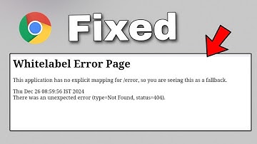 Whitelabel Error page problem | Whitelabel Error page fixed