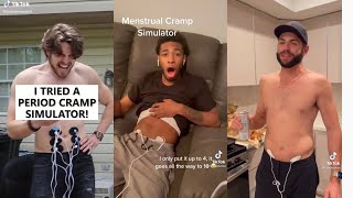 men trying period cramps machine｜TikTok Search