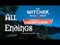 The Witcher 3 - Blood and Wine All Endings Variations  [ 4K ]