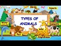 Types of animals IWild, Domestic, Pet, Birds, Insects, Water animals I Types of Animals for kids