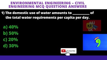 Environmental Engineering – Civil Engineering MCQ Questions Answers #civilengineering