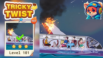 Tricky Twist Puzzle – Level 101 rescue crashed plane Walkthrough Solutions | iOS / Android Gameplay