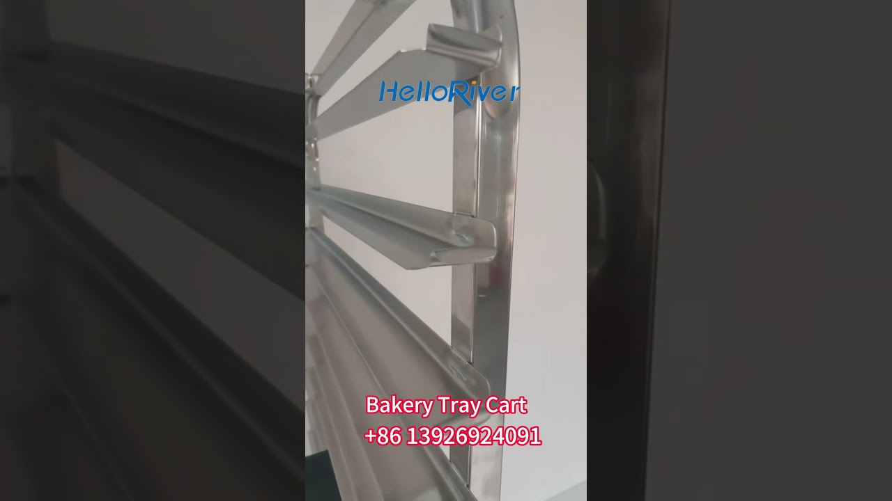 Foldable Bakery Cooling Tray Rack Stainless Steel Trolley Cart  Metal Trolley Bakery Tray Cart