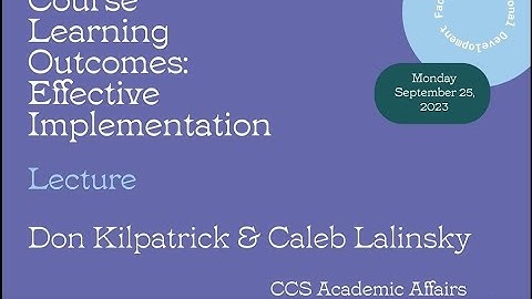 Course Learning Outcomes