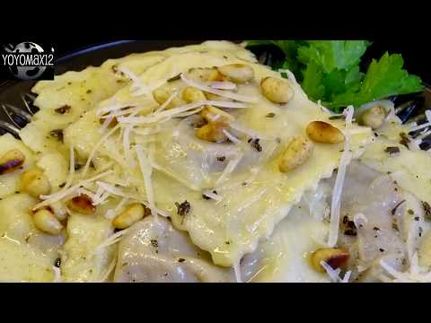 Homemade Pumpkin Ravioli in a Browned Butter Sage Sauce- with yoyomax12