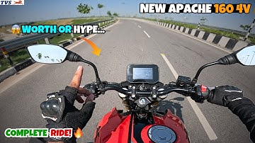 2025 TVS Apache 160 4v tft Model — Ride Review, On road price?? @bikeshunt​