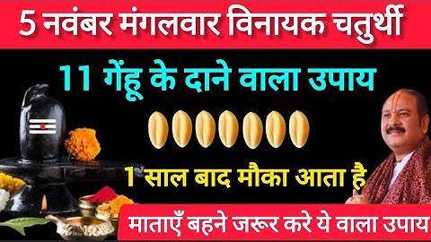 5 नवंबर विनायक चतुर्थी: 11 गेहूं के दाने का चमत्कारी उपाय | Pradeep Ji Mishra #pradeepmishra