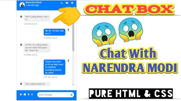 CHAT BOX || Chat With Narendra Modi || Pure HTML & CSS3 Tutorial