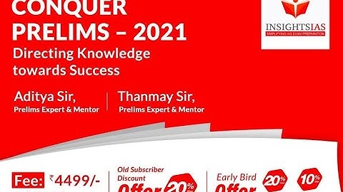 Conquer Prelims 2021 - An Introductory Video by Thanmay Sir, Faculty & Prelims Expert at InsightsIAS