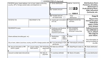 IRS Form 1099-R walkthrough (Distributions from Pensions, Retirement Accounts, Annuities, etc.)