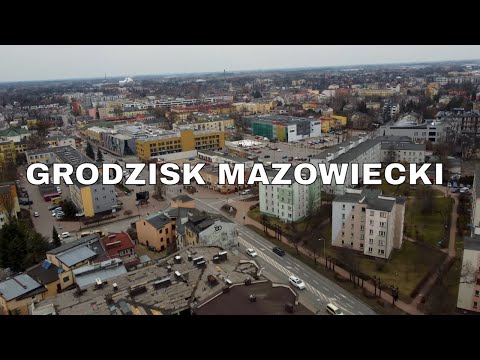 Grodzisk Mazowiecki z lotu ptaka (marzec 2022) [4k]