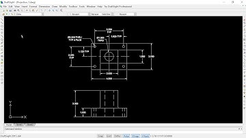 Using DraftSight drafting software for 2d View Projection