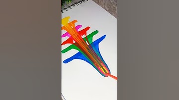 WOW 👌 Thread Art 🌈String Pull Technique 🫶❤️#shorts #painting #threadart#easy #drawing #diy ##ideas