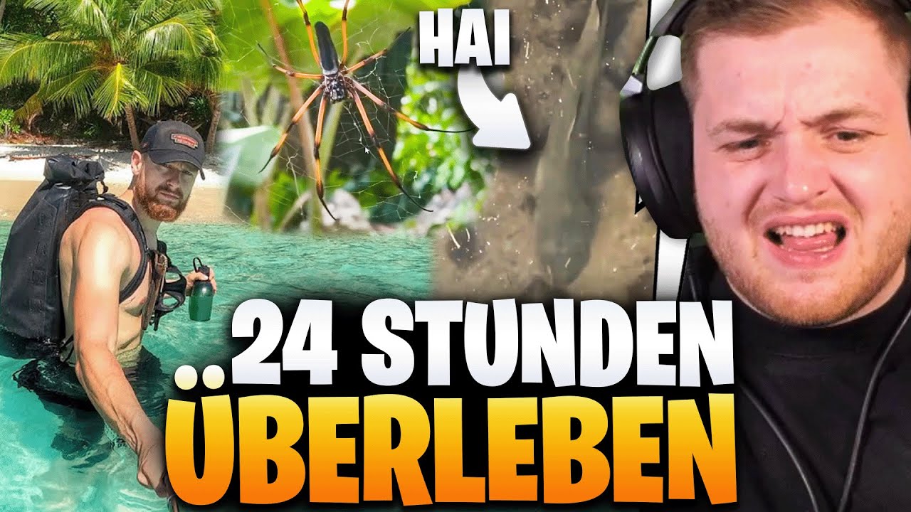 😱🤯FRITZ ist 24 STUNDEN auf tropischer INSEL mit SPINNEN und HAIEN!  | Trymacs Stream Highlights