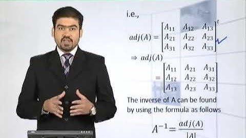 Math - Fsc Part 1 Chapter 3 Inverse of a 3-by-3 Matrix - Math