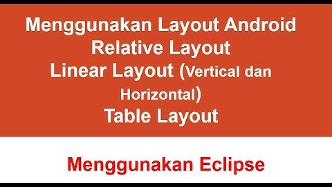 Layout Android Eclipse