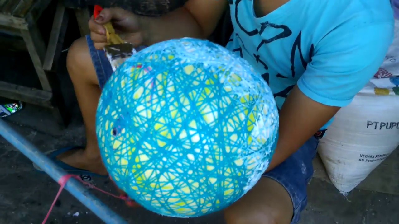 Cara Membuat Lampion Dari Balon Youtube