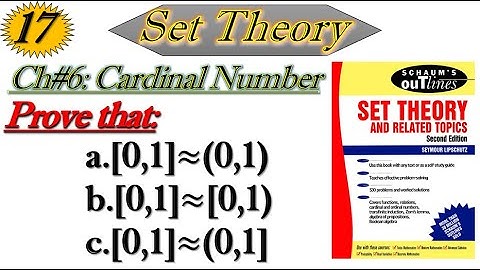 Lec#17||Prove that [0,1]≈(0,1) , .[0,1]≈[0,1) and .[0,1]≈(0,1] ||Set Theory by Schaum