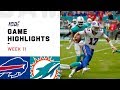 Bills vs. Dolphins Week 11 Highlights | NFL 2019