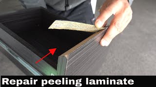 How to fix peeling laminate edging