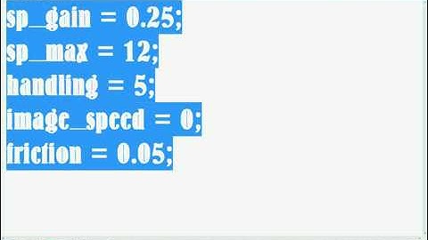 how to make a car game in game maker 7/8