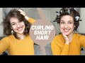 Curling short hair | Using Babyliss heated hair rollers