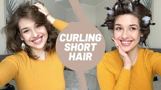 Curling short hair | Using Babyliss heated hair rollers