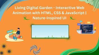 Interactive Digital Garden with Rain, Plants & Butterflies | HTML, CSS & JavaScript 🌿🌧️🦋