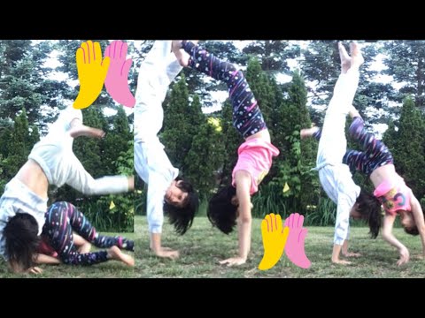 Yoga poses challenge part 2!  EPIC FAIL!  Trinity & Mila