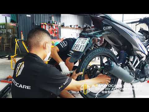 Video Thay mâm 3 đao cho Exciter 150 | AC Motocare - youtube
